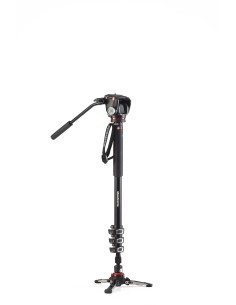 Manfrotto Monopiede video XPRO+ con base fluida e testa a...