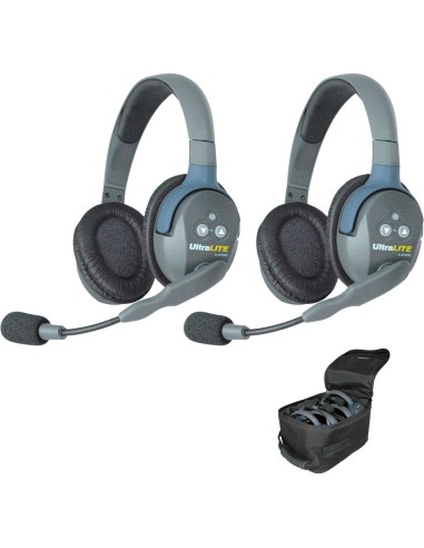 Eartec UL2D UltraLITE 2-Person Headset System with Batteries, Charger & Case (Dual-Eared)