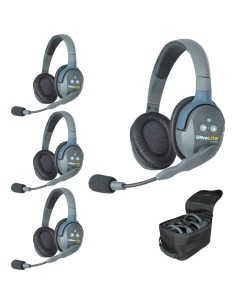 Eartec UL4D UltraLITE 4-Person Headset System with Batteries, Charger & Case (Double)