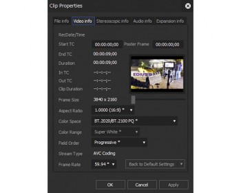 Grass Valley EDIUS Pro 9 (Elettronico) Nonlinear Editing Software Windows