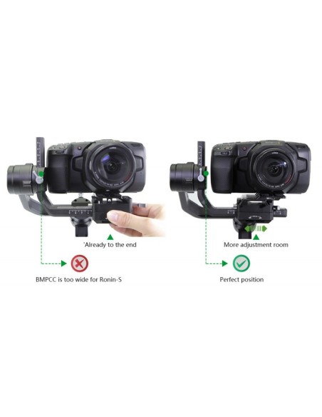 Lanparte Offset Camera Plate for Ronin-S per BMPCC 4K
