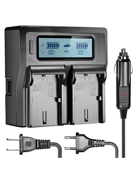 Neewer doppio LCD Caricatore per Canon LP-E6 Batterie compatibili