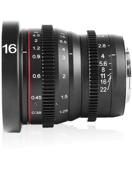 Meike 16mm T2.2 Manual Focus Wide Angle Cinema Lens (MFT Mount) Meike 16mm T2.2 Manual Focus Wide Angle Cinema Lens (MFT Mount)