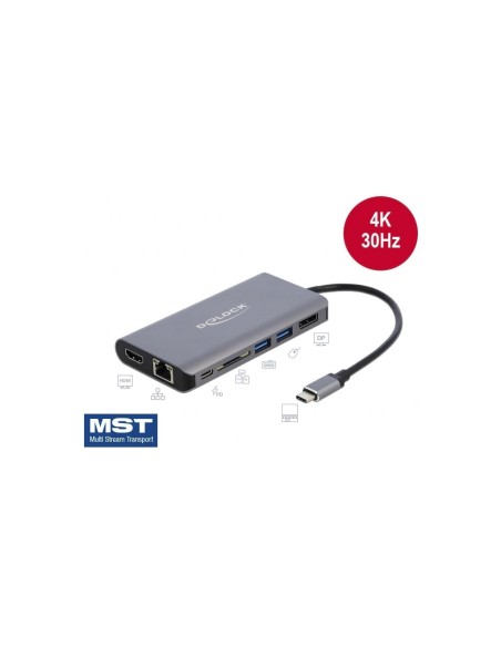 Delock USB-C Docking Station 4K-HDMI/DP/USB 3.0/SD/LAN/PD 3.0