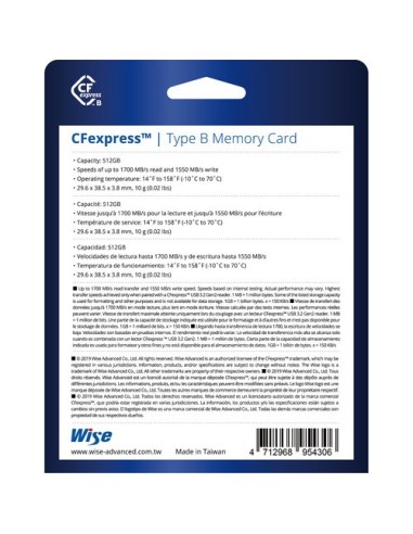 Wise Advanced 512GB CFX-B Series CFexpress...