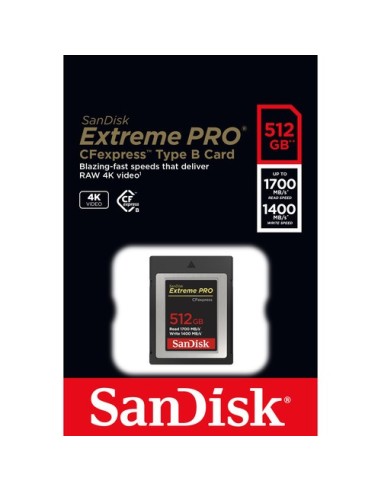 SanDisk 512GB Extreme PRO CFexpress Card Type B
