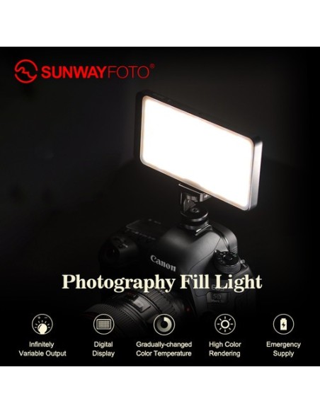 DigitalFoto Solution Limited SUNWAYFOTOT FL-120 10W LED On-Camera Fill Light with Power Bank Function