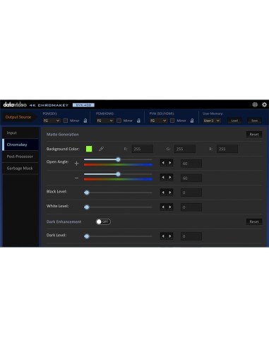 DataVideo DVK-400 live 4K chromakeyer