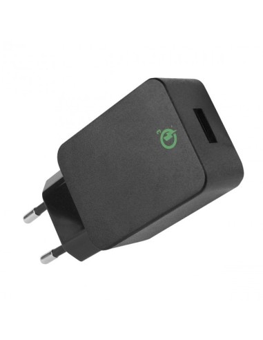 Alimentatore da Rete Italiana a USB 5V 2,4A Nero