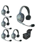 Eartec UL5S 5-Person Full-Duplex Wireless Intercom with 5 UltraLITE Single-Ear Headsets