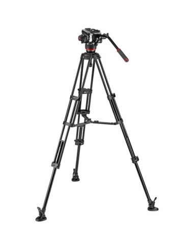Manfrotto Testa Video Fluida 504X e Treppiede a 2 Tubi in Alluminio