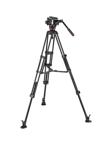 Manfrotto Testa Video Fluida 504X e Treppiede a 2 Tubi in Alluminio