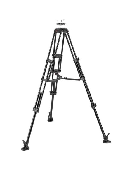 Manfrotto Testa Video Fluida 504X e Treppiede a 2 Tubi in Alluminio Manfrotto Testa Video Fluida 504X e Treppiede a 2 Tubi in Alluminio