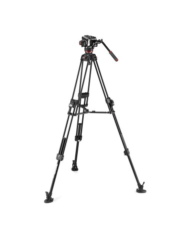 Manfrotto 504X Fluid Video Head & 645 FAST Aluminum Tripod with Mid-Level Spreader