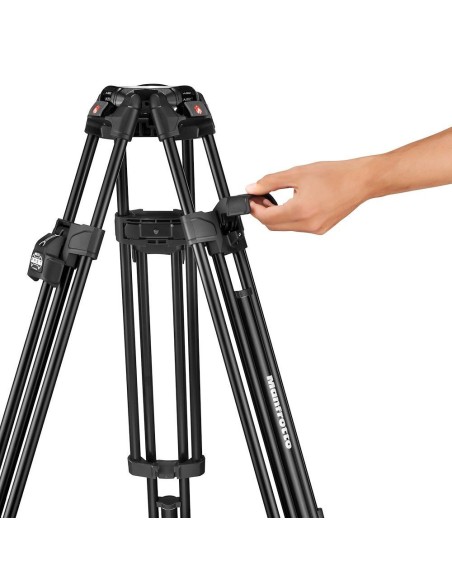 Manfrotto Testa Video Fluida Manfrotto 504X, Trep. 2Tubi All. 645 Fast