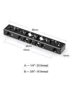 SmallRig 1091 Cheese Bar with 1/4 e 3/8 screw hole 2