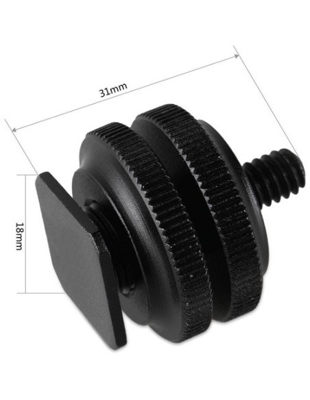 SmallRig 1631 Cold Shoe adapter with 3/8 to 1/4 Thread (2PCS Pack)
