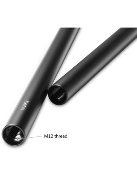 SmallRig 1053 15mm Aluminum Rod (Pair, Black, 12")