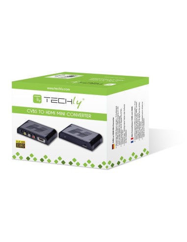 TECHLY Convertitore da Video Composito CVBS e Audio a HDMI con scaler