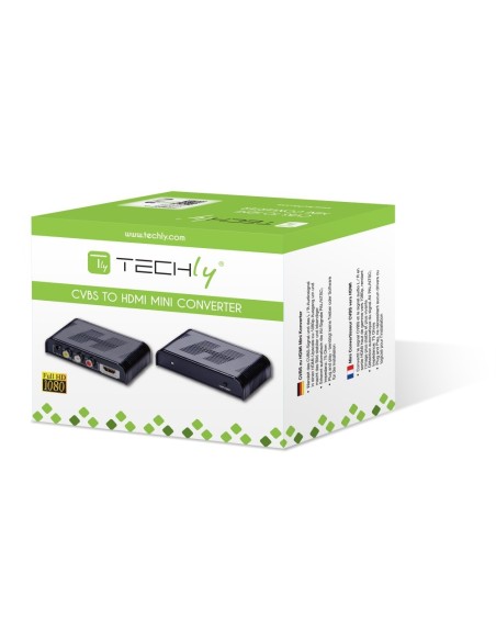 TECHLY Convertitore da Video Composito CVBS e Audio a HDMI con scaler