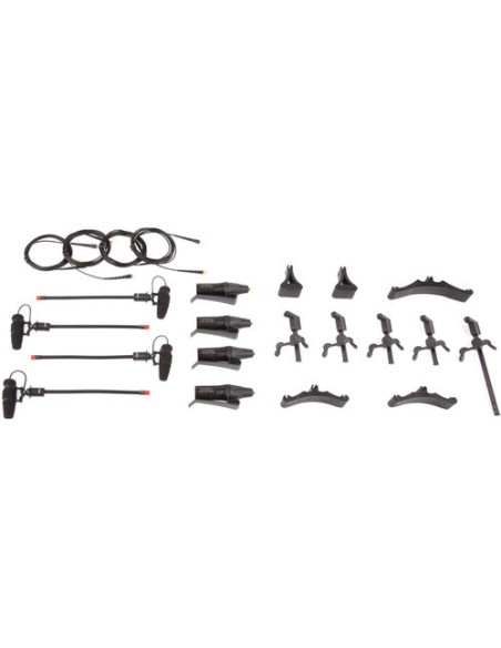 DPA Microphones KIT-4099-DC-4C-C d:vote Core 4099 Classic Touring Kit with 4 Mics and Accessories (Loud SPL)