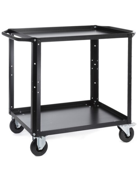 ConeCarts Carrello small-basic-2 ripiani con moquette grigia