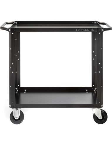 ConeCarts Carrello small-basic-2 ripiani con moquette grigia
