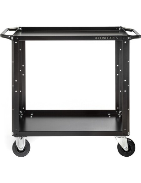 ConeCarts Carrello small-basic-2 ripiani con moquette grigia