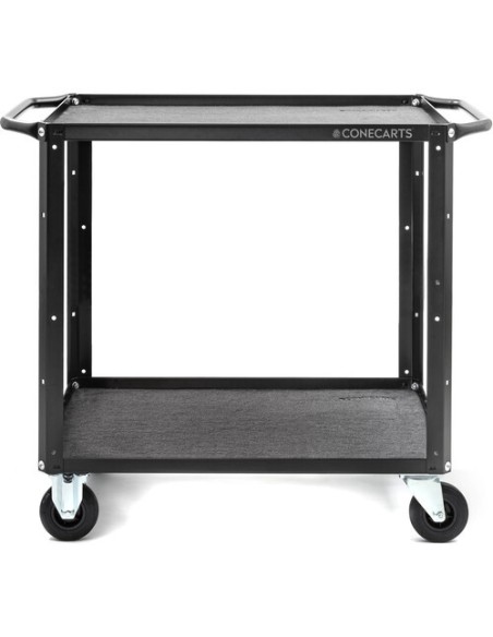 ConeCarts Carrello small-basic-2 ripiani con moquette grigia