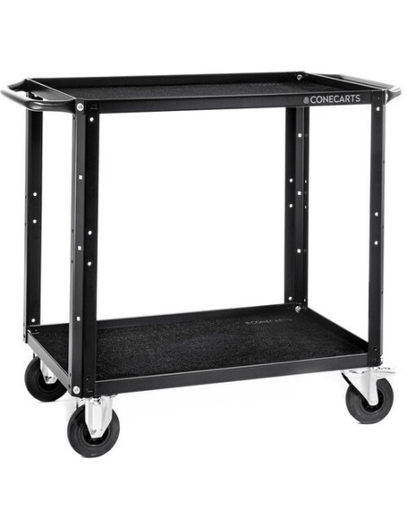 ConeCarts Carrello small-basic-2 ripiani con moquette nera