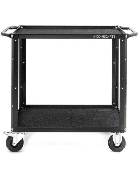 ConeCarts Carrello small-basic-2 ripiani con moquette nera