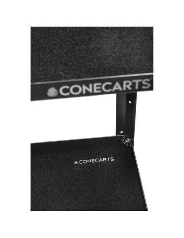 ConeCarts Carrello small-basic-2 ripiani con moquette nera