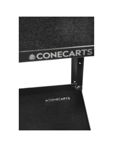 ConeCarts Carrello small-basic-2 ripiani con moquette nera