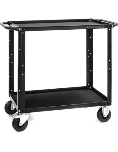 ConeCarts Carrello small-basic-2 ripiani con tappeto in gomma 3D