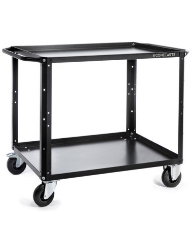 ConeCarts Carrello Large-basic-2 ripiani con moquette grigia