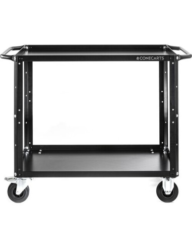 ConeCarts Carrello Large-basic-2 ripiani con moquette grigia