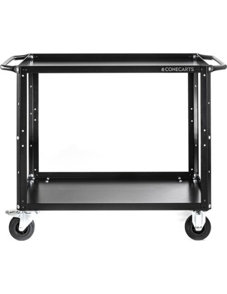 ConeCarts Carrello Large-basic-2 ripiani con moquette grigia