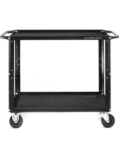 ConeCarts Carrello Large-basic-2 ripiani con moquette nera