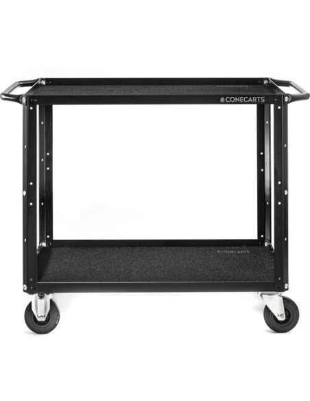 ConeCarts Carrello Large-basic-2 ripiani con moquette nera