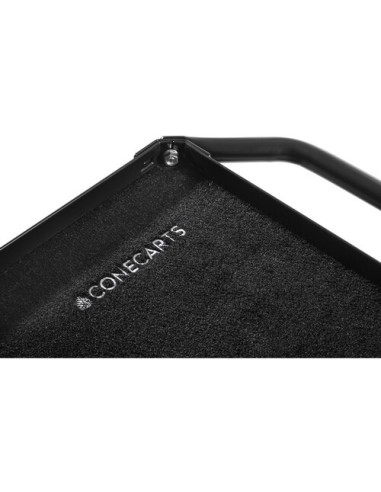 ConeCarts Carrello Large-basic-2 ripiani con moquette nera
