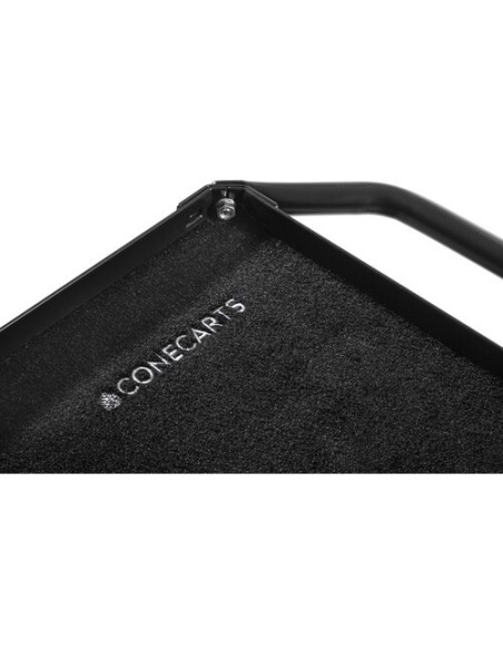 ConeCarts Carrello Large-basic-2 ripiani con moquette nera