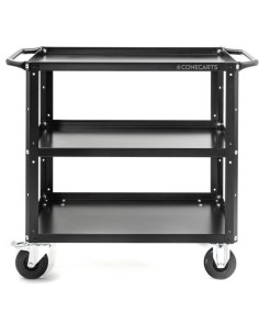 ConeCarts Carrello Small-basic-3 ripiani con moquette grigia 2