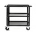 ConeCarts Carrello Small-basic-3 ripiani con moquette grigia ConeCarts Carrello Small-basic-3 ripiani con moquette grigia