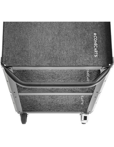 ConeCarts Carrello Small-basic-3 ripiani con moquette grigia