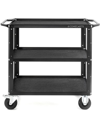 ConeCarts Carrello Small-basic-3 ripiani con moquette nera