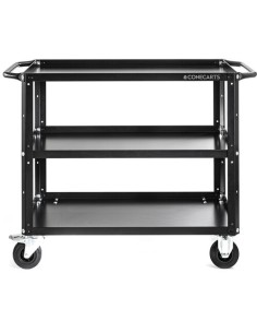 ConeCarts Carrello Large-basic-3 ripiani con moquette nera 2