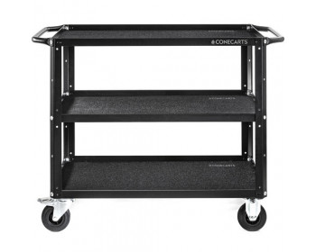 ConeCarts Carrello Large-basic-3 ripiani con moquette nera