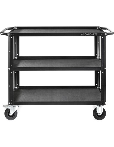 ConeCarts Carrello Large-basic-3 ripiani con tappeto in gomma 3D
