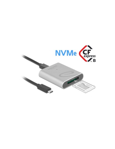 Delock USB Type-C™ Card Reader for CFexpress memory cards, aluminium enclosure
