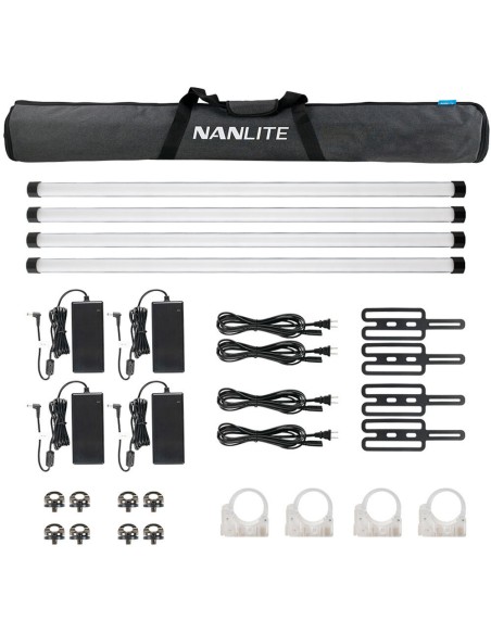 Nanlite PavoTube II 30X RGBWW LED Pixel Tube 4-Light Kit with Internal Battery